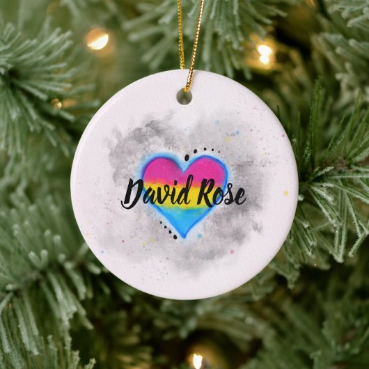 LGBT Pansexual Bisexual Pride Flag Kerstmis Keramisch Ornament (Boom)
