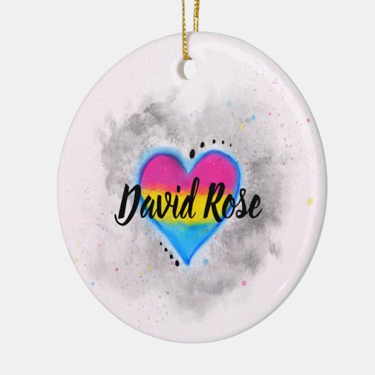 LGBT Pansexual Bisexual Pride Flag Kerstmis Keramisch Ornament (Links)