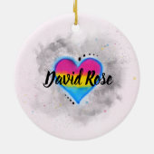 LGBT Pansexual Bisexual Pride Flag Kerstmis Keramisch Ornament (Achterkant)