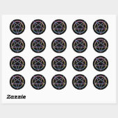 LGBT Pansexual Bisexual Pride Pentagram Ronde Sticker (Vel)