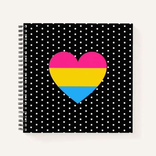 LGBT Pansexual Pride Heart Notitieboek (Voorkant)