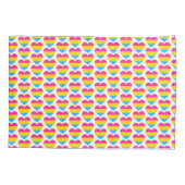 LGBT Pansexual Pride Heart Patroon Kussensloop (Achterkant)