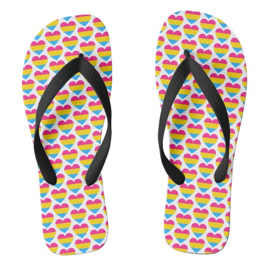 LGBT Pansexual Pride Heart Patroon Teenslippers (Voetbed)