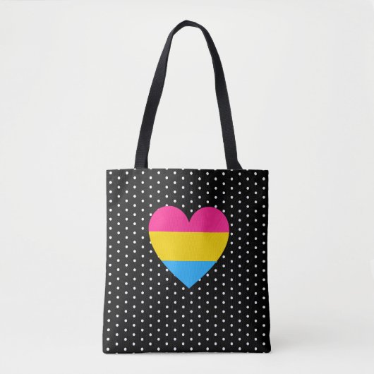 LGBT Pansexual Pride Heart Tote Bag (Voorkant)