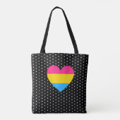 LGBT Pansexual Pride Heart Tote Bag (Achterkant)