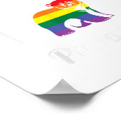 LGBT Papa Beer Gay Pride Equal Rights Rainbow Poster (Hoek)