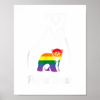 LGBT Papa Beer Gay Pride Equal Rights Rainbow Poster