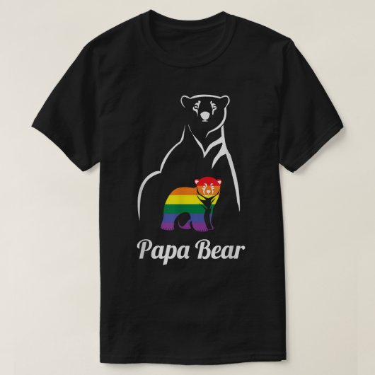 LGBT Papa Beer Gay Pride Equal Rights Rainbow T-shirt (Design voorkant)