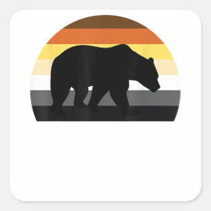 LGBT Papa Mannen Gay Pride Maand - Gay Beer Vierkante Sticker
