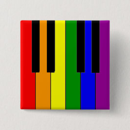 LGBT Piano Keys Vierkante Button 5,1 Cm