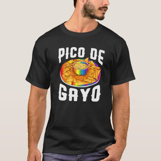 Lgbt Pico de Gayo Gay Pride Gay Rainbow T-shirt (Voorkant)