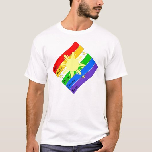 LGBT Pinoy/Pinay Pride! T-shirt (Voorkant)