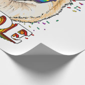 LGBT Pomeranian Gay Pride LGBTQ Rainbow Flag Cadeaupapier (Hoek)