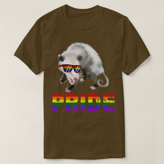 LGBT Possum Gay Pride Rainbow T-shirt (Design voorkant)