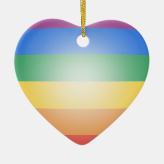 LGBT PRIDE 3D KLEUREN KERAMISCH ORNAMENT (Voorkant)
