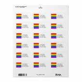 LGBT Pride adreslabel Etiket (Full Sheet)