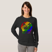 LGBT Pride Ally Kat Regenboog Vlag Gay Lesbisch Su T-shirt (Voorkant volledig)
