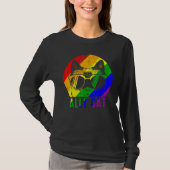LGBT Pride Ally Kat Regenboog Vlag Gay Lesbisch Su T-shirt (Voorkant)
