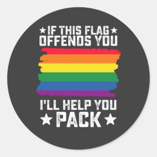 LGBT Pride als deze vlag je aanbiedt, zal ik je he Ronde Sticker