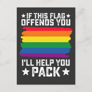 LGBT Pride als deze vlag je aanbiedt, zal ik je he Uitnodiging Briefkaart