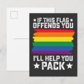 LGBT Pride als deze vlag je aanbiedt, zal ik je he Uitnodiging Briefkaart (Voorkant / Achterkant)