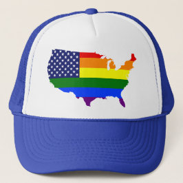 LGBT Pride America vrachtwagenhoed. Trucker Pet