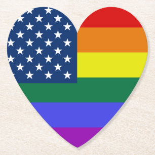 LGBT Pride Amerikaanse vlag met sterren Kartonnen Onderzetters