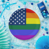 LGBT Pride Amerikaanse vlag met sterren Papieren Bordje (Feest)