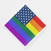 LGBT Pride Amerikaanse vlag met sterren Servet (Hoek)