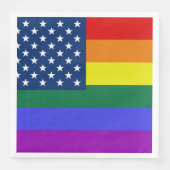 LGBT Pride Amerikaanse vlag met sterren Servet (Voorkant)