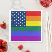 LGBT Pride Amerikaanse vlag met sterren Servet (Insitu)