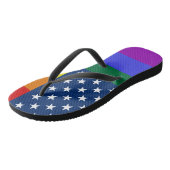 LGBT Pride Amerikaanse vlag met sterren Teenslippers (Schuin)