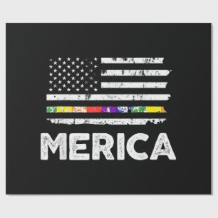 LGBT Pride Amerikaanse Vlag T Shirt - 4 juli Homos Cadeaupapier
