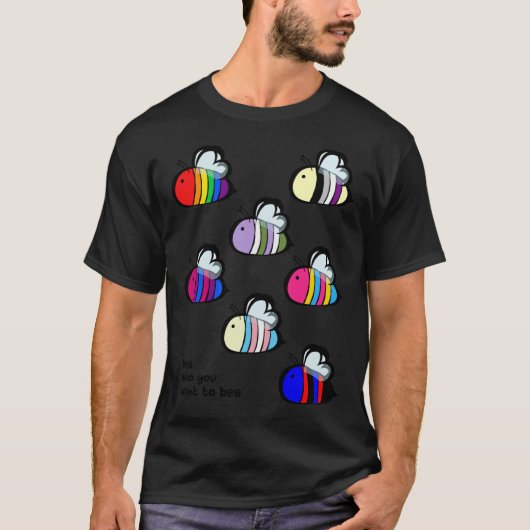 LGBT Pride Bee Swarm Essential T-Shirt (Voorkant)