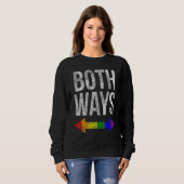 LGBT Pride Beide Manieren Biseksuele Rainbow Arrow Trui (Voorkant volledig)