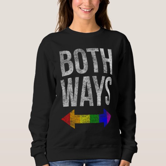 LGBT Pride Beide Manieren Biseksuele Rainbow Arrow Trui (Voorkant)