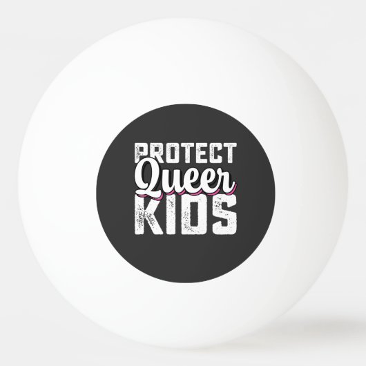 LGBT Pride Bescherm Queere Kinderen Pingpongbal (Voorkant)