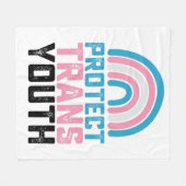 LGBT Pride Bescherm Trans Transgender Jongeren Kin Fleece Deken (Voorkant (Horizontaal))