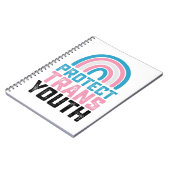 LGBT Pride Bescherm Trans Transgender Jongeren Kin Notitieboek (Linkerzijde)