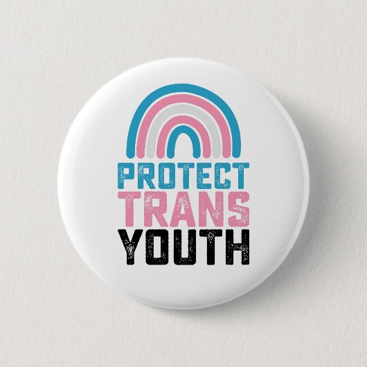 LGBT Pride Bescherm Trans Transgender Jongeren Kin Ronde Button 5,7 Cm (Voorkant)