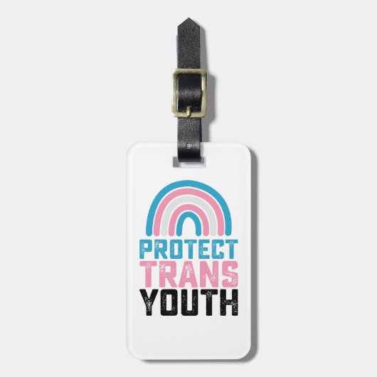 LGBT Pride beschermt transgender Kinderen Bagagelabel (Voorkant verticaal)