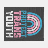 LGBT Pride beschermt transgender Kinderen Fleece Deken (Voorkant (Horizontaal))