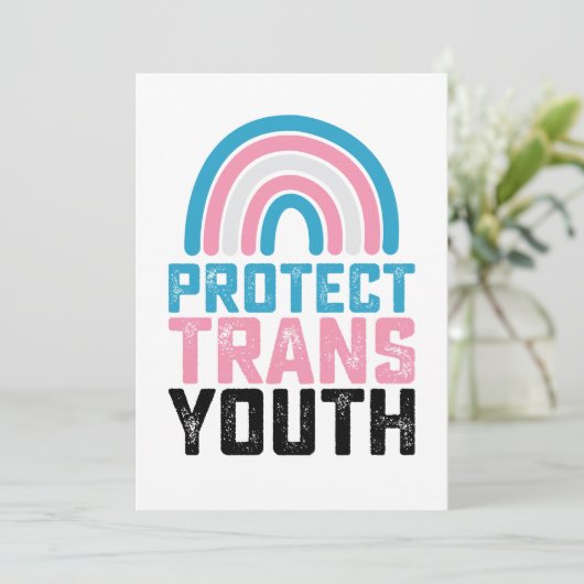 LGBT Pride beschermt transgender Kinderen Kaart (Staand voorkant)