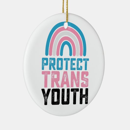 LGBT Pride beschermt transgender Kinderen Keramisch Ornament (Rechts)