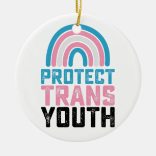 LGBT Pride beschermt transgender Kinderen Keramisch Ornament
