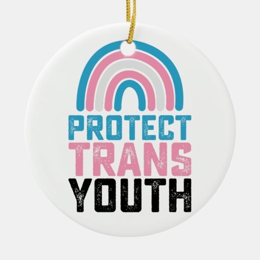 LGBT Pride beschermt transgender Kinderen Keramisch Ornament (Voorkant)
