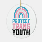 LGBT Pride beschermt transgender Kinderen Keramisch Ornament (Links)