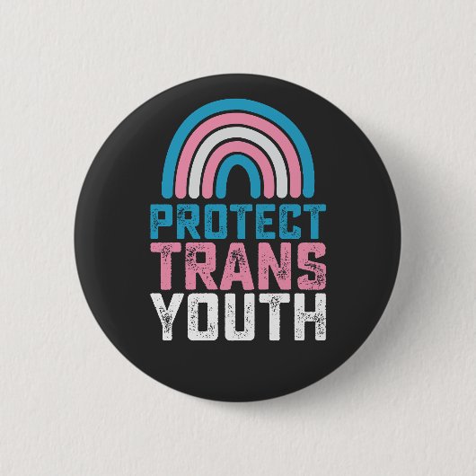 LGBT Pride beschermt transgender Kinderen Ronde Button 5,7 Cm (Voorkant)