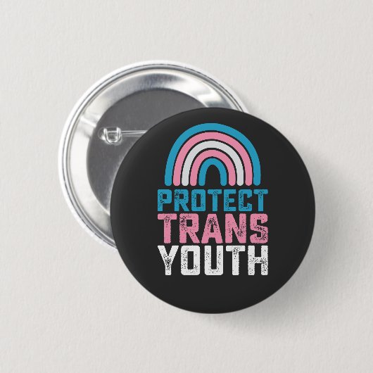 LGBT Pride beschermt transgender Kinderen Ronde Button 5,7 Cm (Voorkant /achterkant)
