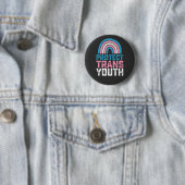 LGBT Pride beschermt transgender Kinderen Ronde Button 5,7 Cm (In situ)